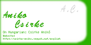 aniko csirke business card